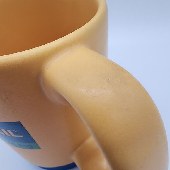 Vintage Accupril Coffee Mug Cup Pharma Drug Rep Advertising Yellow Rubber Bottom - Picture 7 of 9